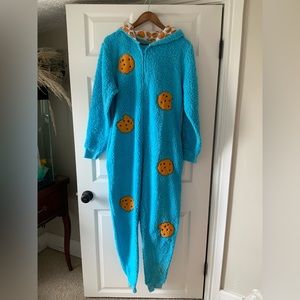 Cookie Monster Fuzzy Onesie